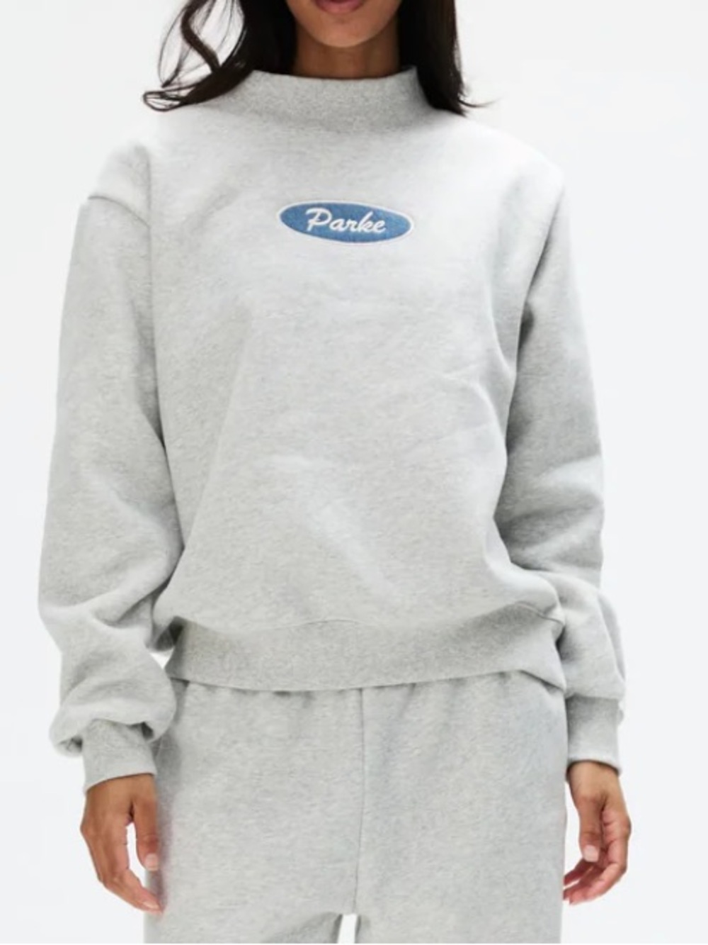 PARKE FLEECE SIGNATURE PATCH MOCKNECK L/XL